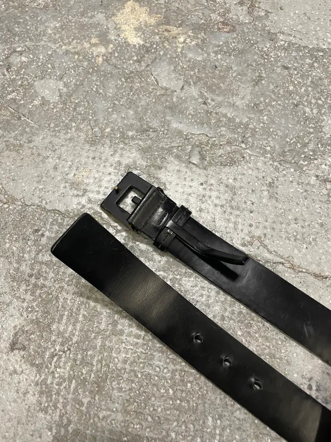 Gucci G Black Leather Belt (OS) 2