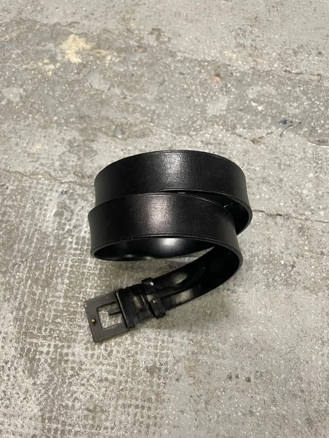 Gucci G Black Leather Belt (OS) 5