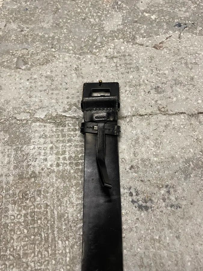 Gucci G Black Leather Belt (OS) 6