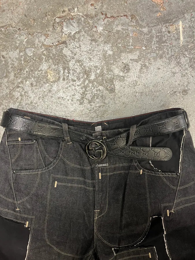 Gucci G Black Leather Logo Belt (OS) gyHVyEW 4