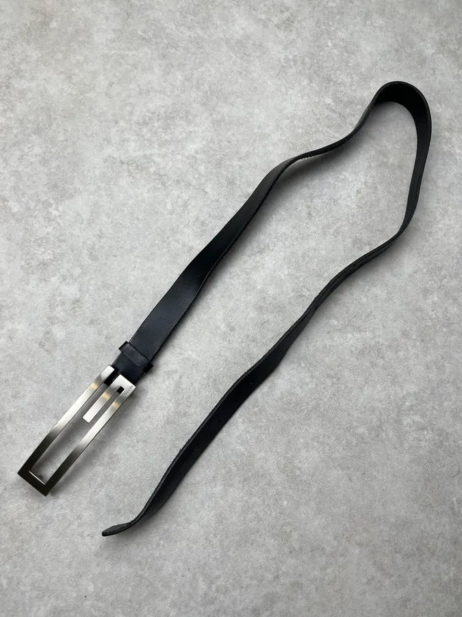 Gucci G-Buckle Black Leather Belt JdQwQlE 2