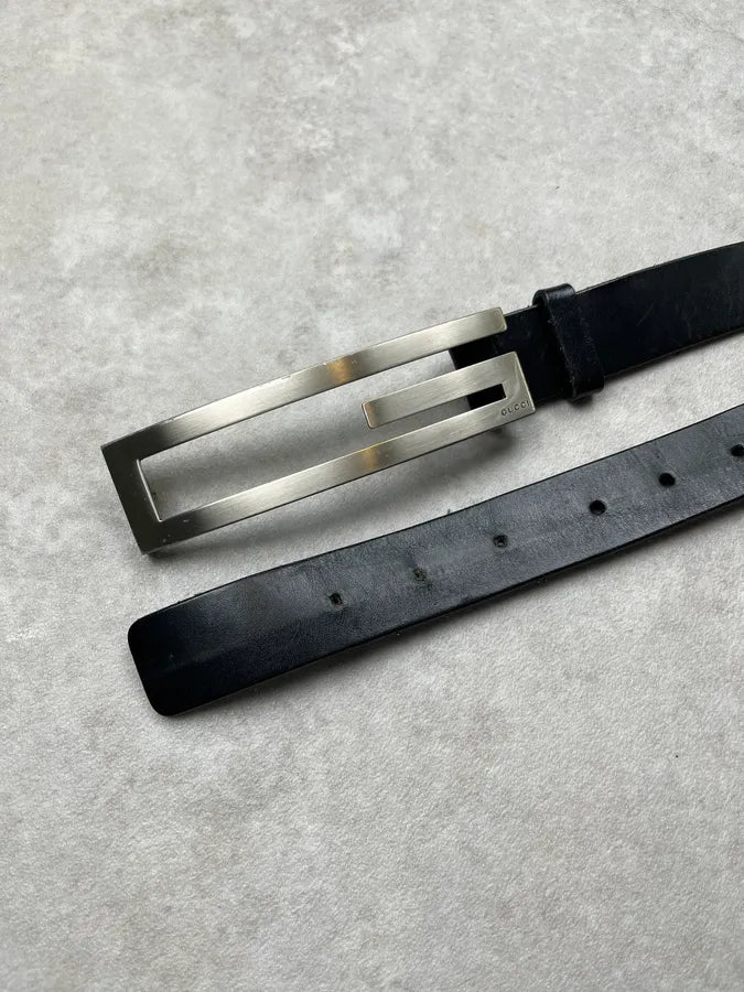 Gucci G-Buckle Black Leather Belt JdQwQlE 3