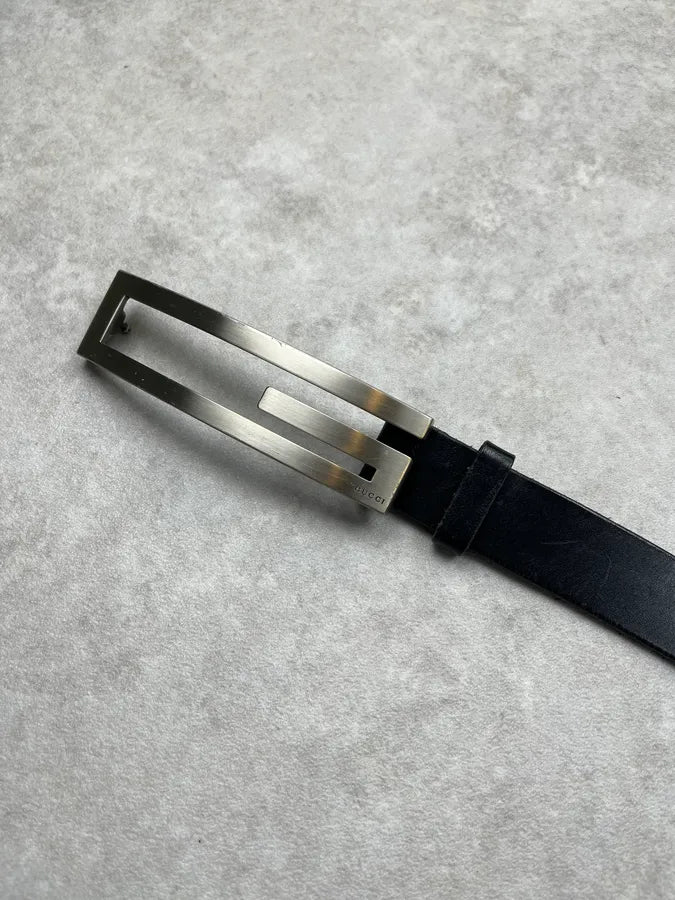Gucci G-Buckle Black Leather Belt JdQwQlE 4