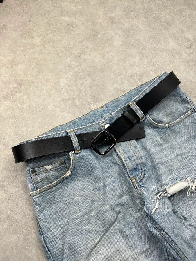 Gucci G-Buckle Black Leather Belt MOcDQHD 2