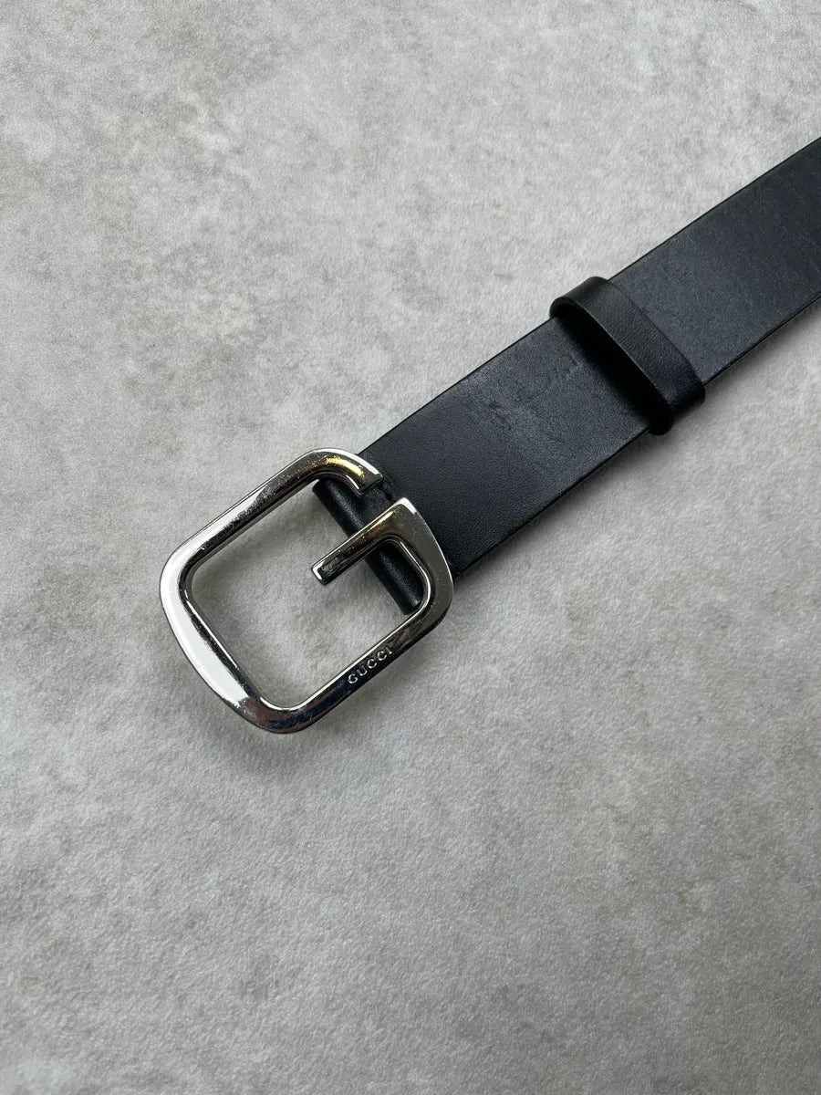 Gucci G-Buckle Black Leather Belt MOcDQHD 5