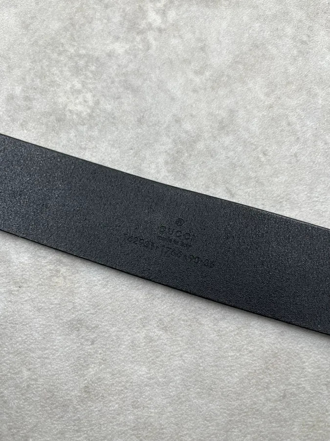 Gucci G-Buckle Black Leather Belt MOcDQHD 8