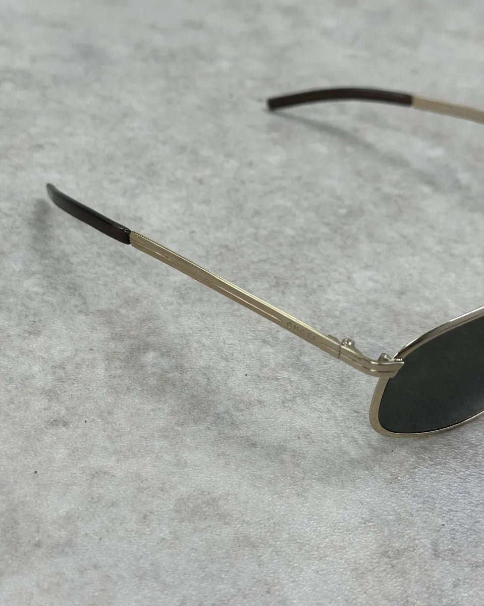 Gucci Gold Metal Sunglasses DjZAWjy 6