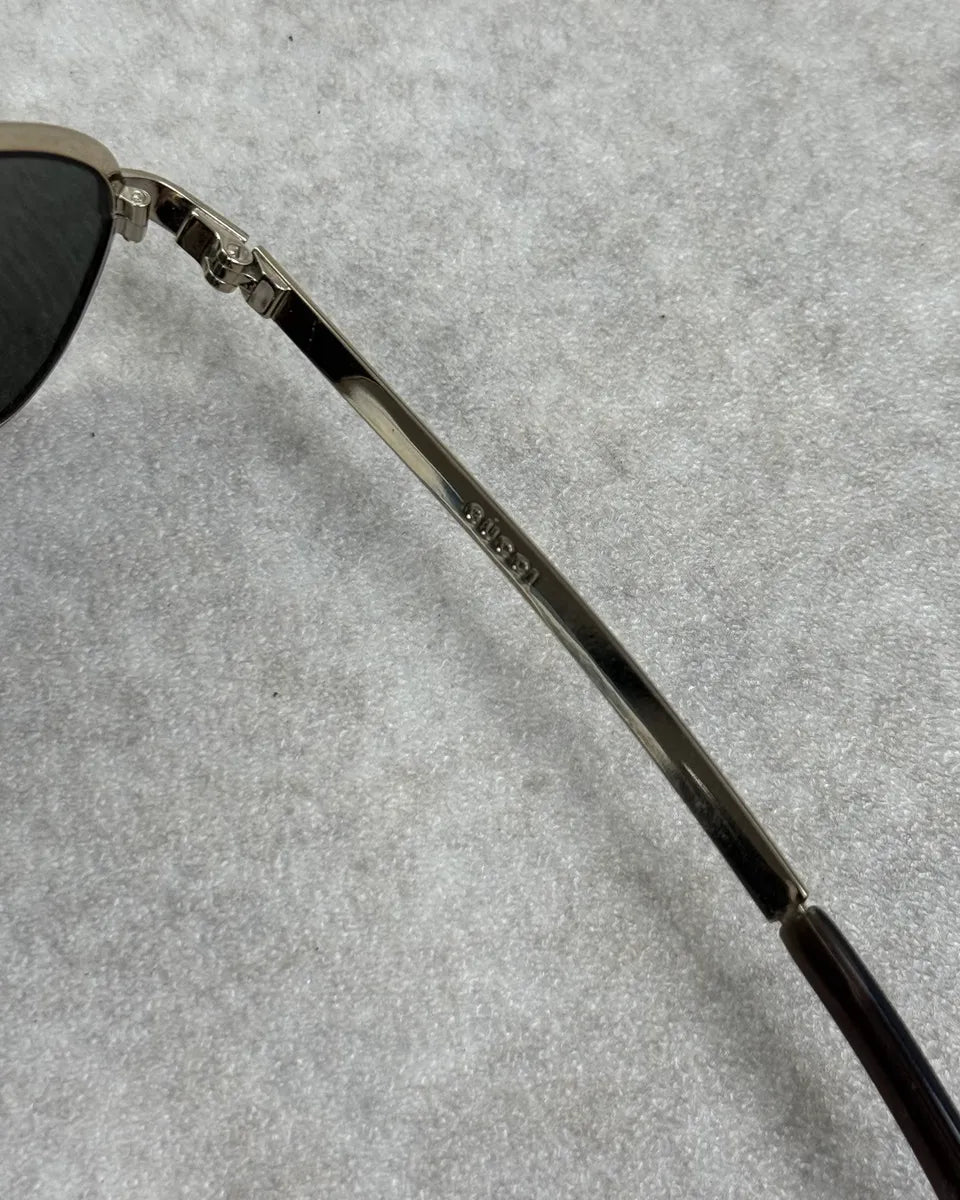 Gucci Gold Metal Sunglasses DjZAWjy 8