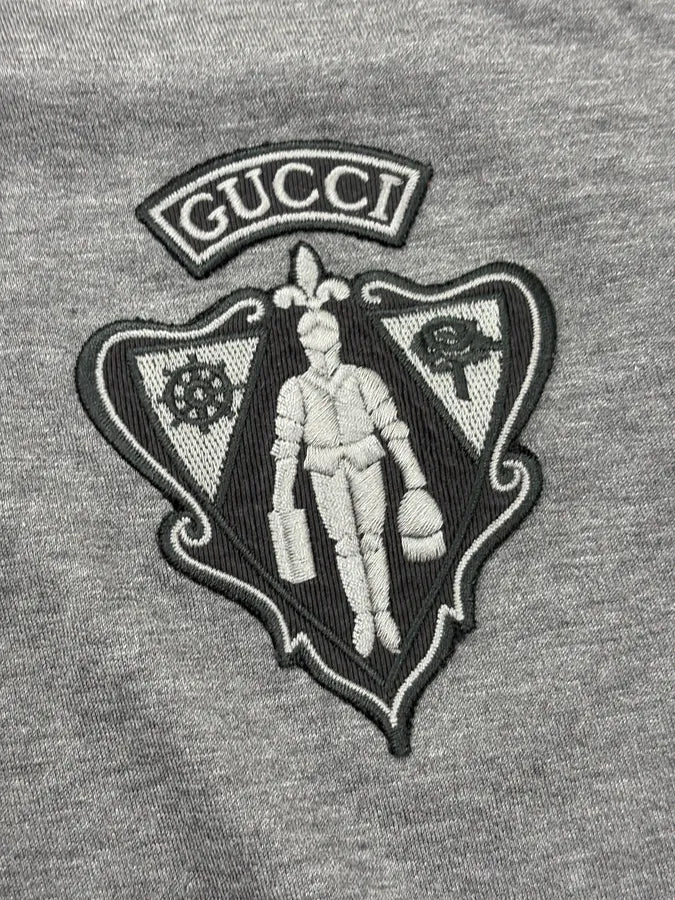 2010s Gucci Grey Embroidered Logo Polo NkLPbpX 6