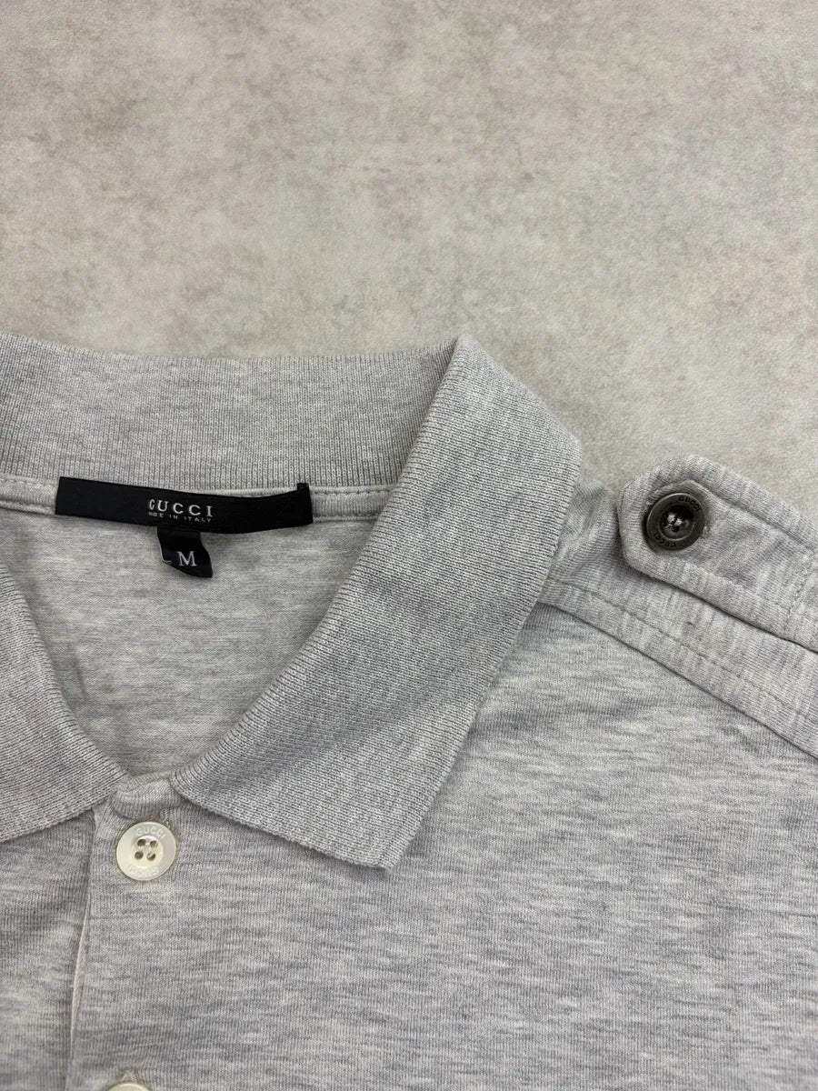 SS2008 Gucci Grey Flamingo Polo Shirt by Frida Giannini hAEGcIJ 4