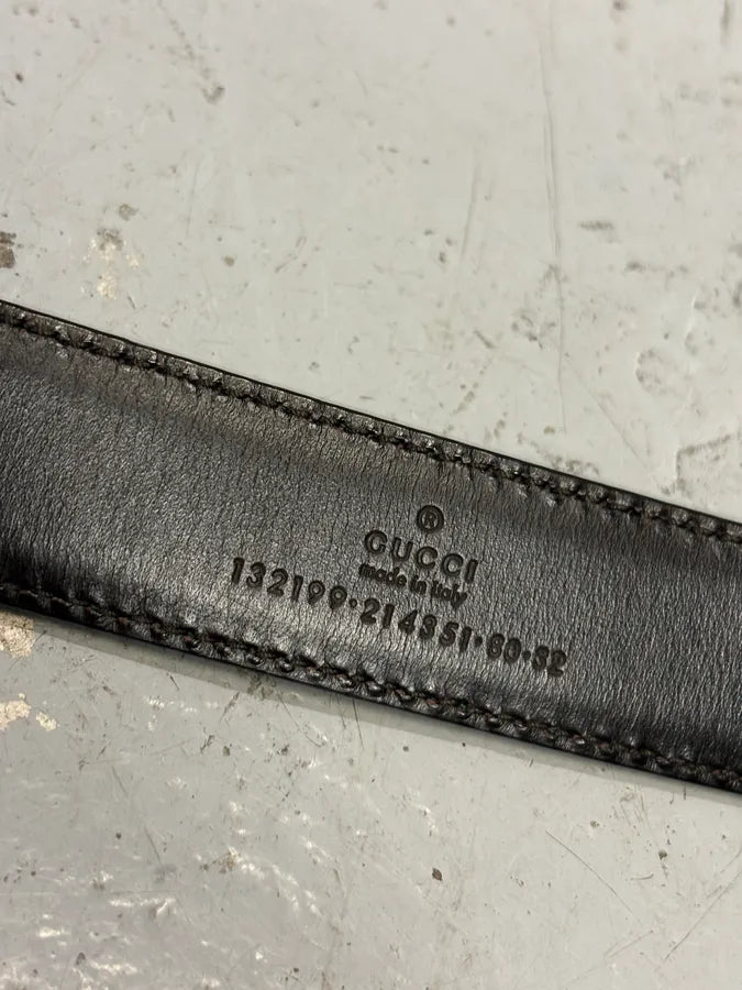Gucci Green Leather Oval G-Buckle Belt vCjxyNm 5