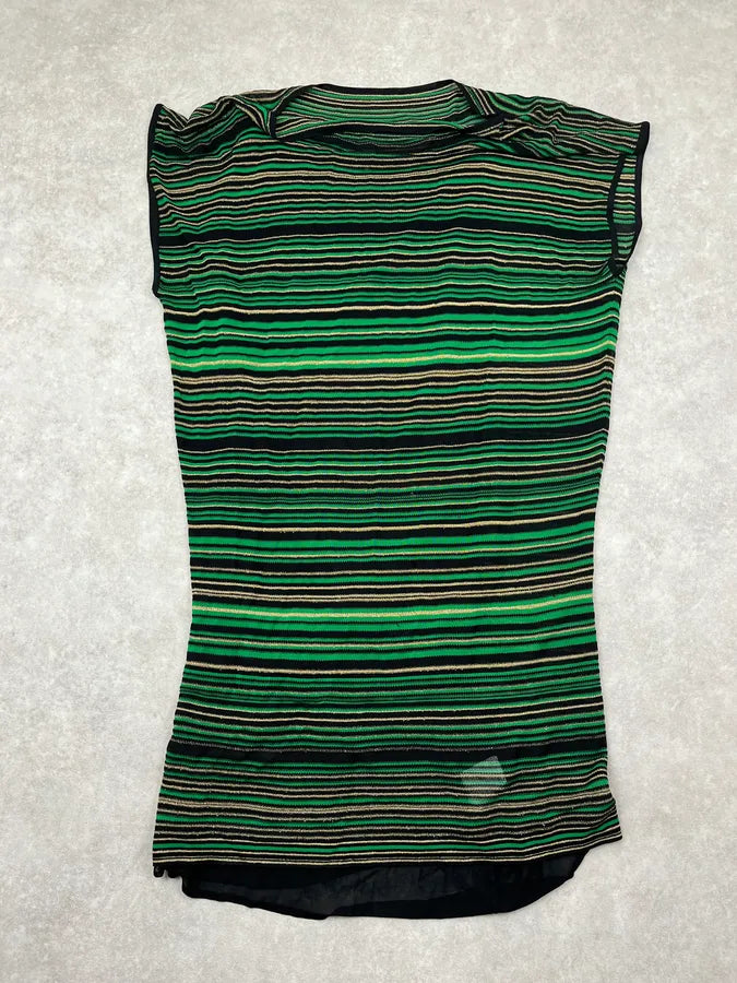 2010s Gucci Green Metallic Striped Knit Dress FDbozMe 4