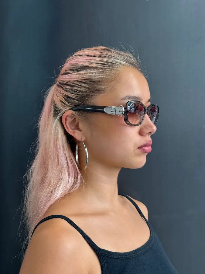 Gucci Grey Acetate Metallic Sunglasses EedhaVU 0