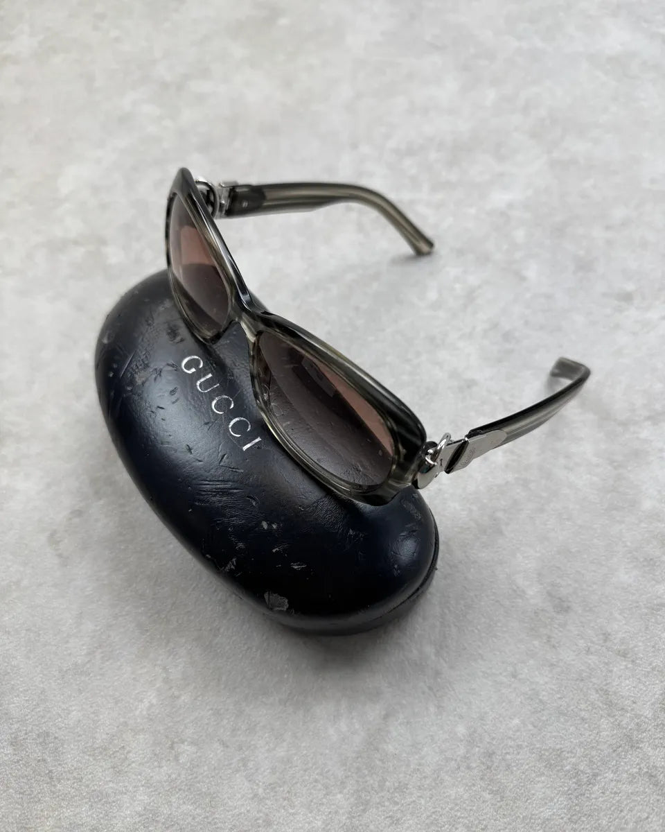 Gucci Grey Acetate Metallic Sunglasses EedhaVU 1