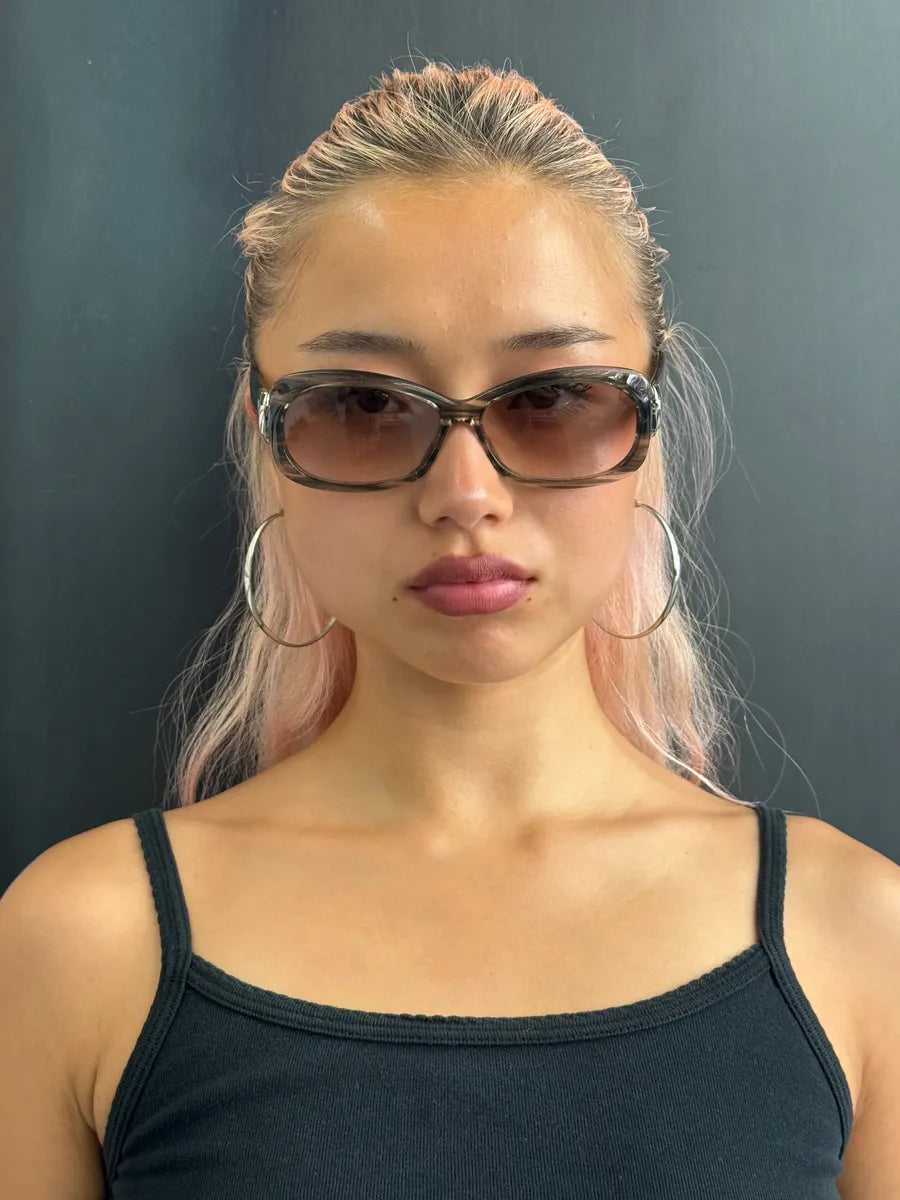 Gucci Grey Acetate Metallic Sunglasses EedhaVU 2