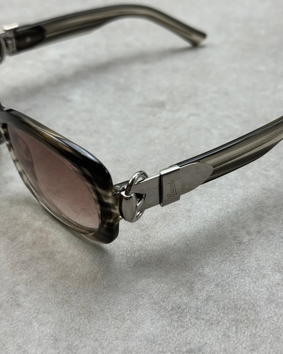 Gucci Grey Acetate Metallic Sunglasses EedhaVU 5