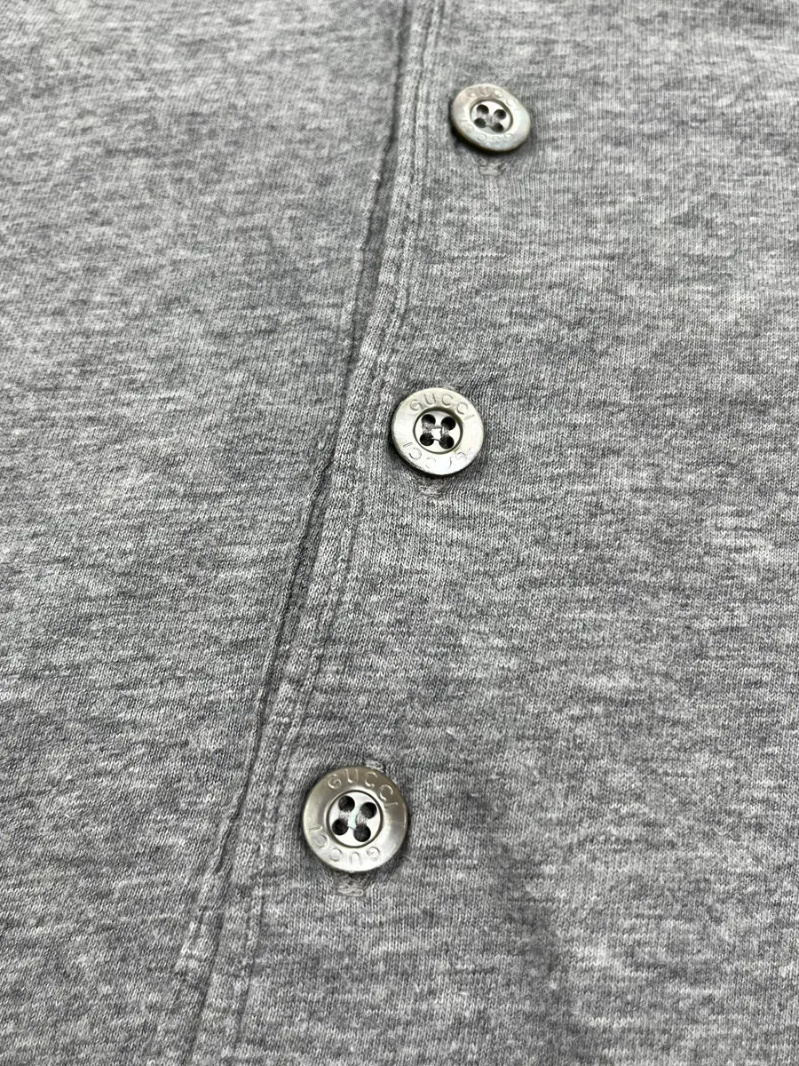 SS2007 Gucci Grey Contrast Collar Longsleeve Polo by Frida Giannini ZUQgHPP 7