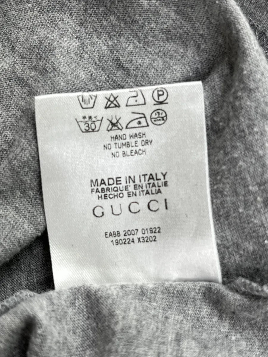 SS2007 Gucci Grey Contrast Collar Longsleeve Polo by Frida Giannini ZUQgHPP 9