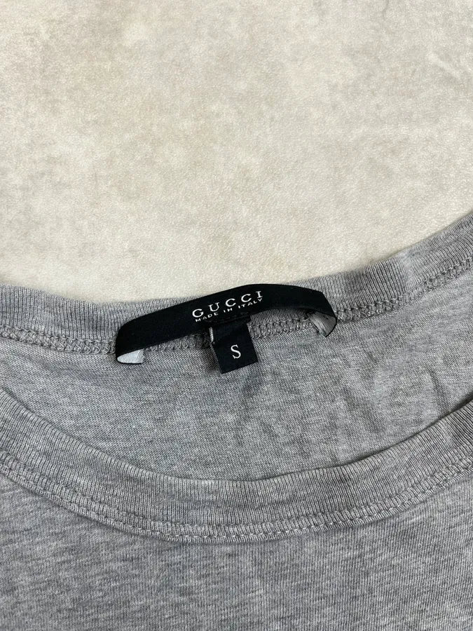 2010s Gucci Grey Crest Laurel Logo T-Shirt  MzqTFWf 7
