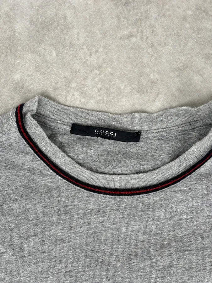 SS2007 Gucci Grey Minimalist Longsleeve T-Shirt osbscxI 6