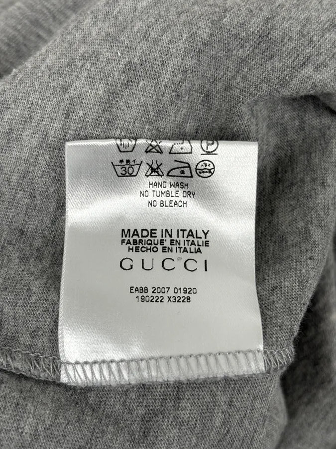 SS2007 Gucci Grey Minimalist Longsleeve T-Shirt osbscxI 7