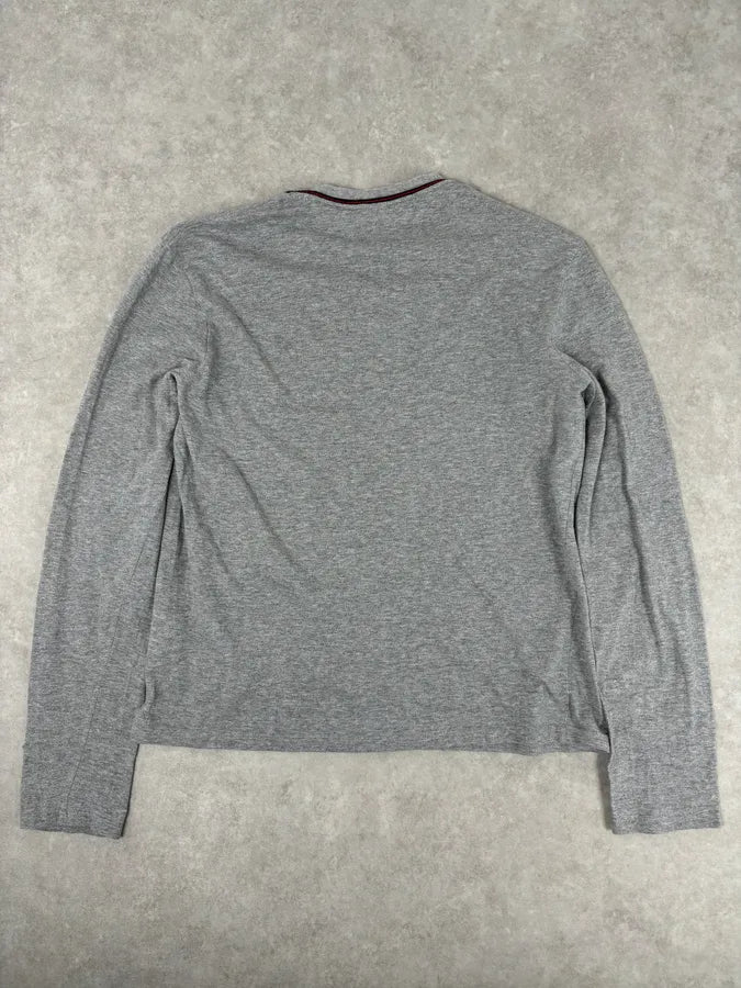 SS2007 Gucci Grey Minimalist Longsleeve T-Shirt osbscxI 4