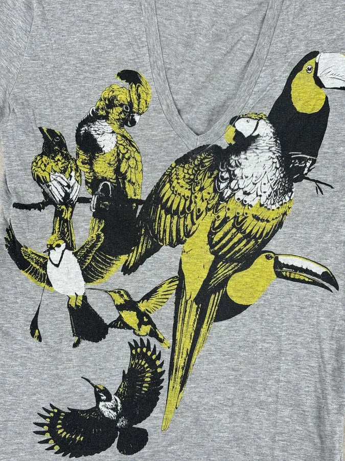 SS2008 Gucci Grey V-Neck Bird T-Shirt  choGbqR 6
