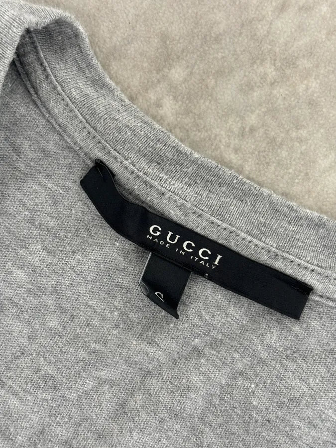 SS2008 Gucci Grey V-Neck Bird T-Shirt  choGbqR 7