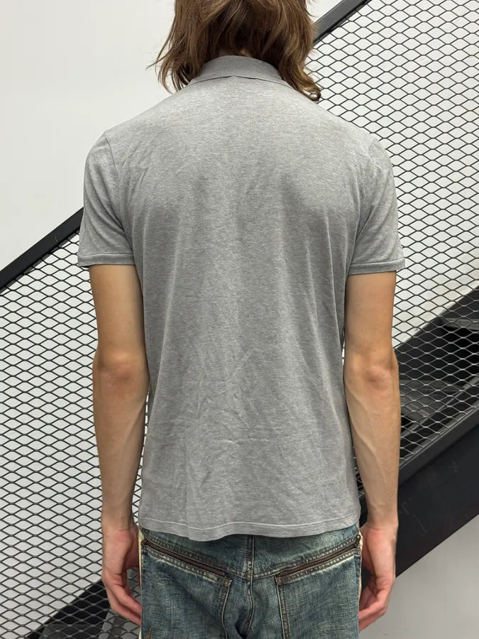 2000s Gucci Grey Signature Web Stripe Polo QZvhueZ 1