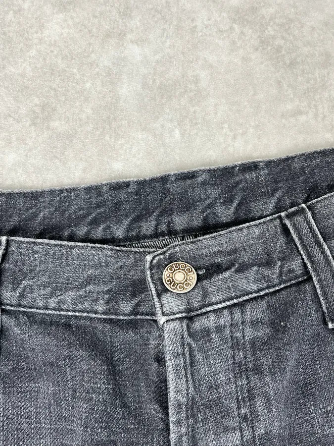 2010s Gucci Grey Denim Straight-Leg Jeans gtAFKeF 10