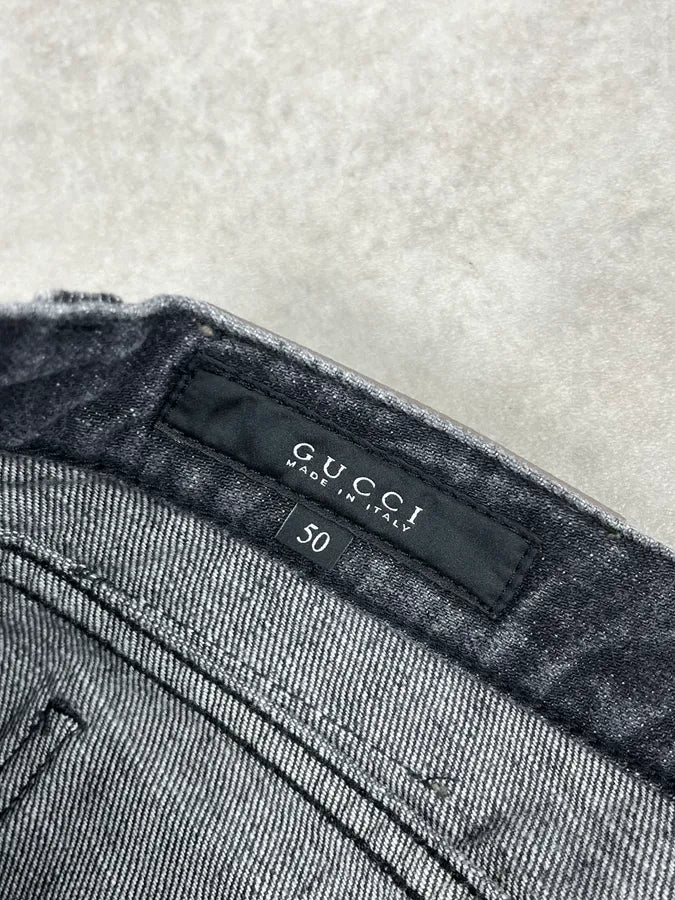 2010s Gucci Grey Denim Straight-Leg Jeans gtAFKeF 13