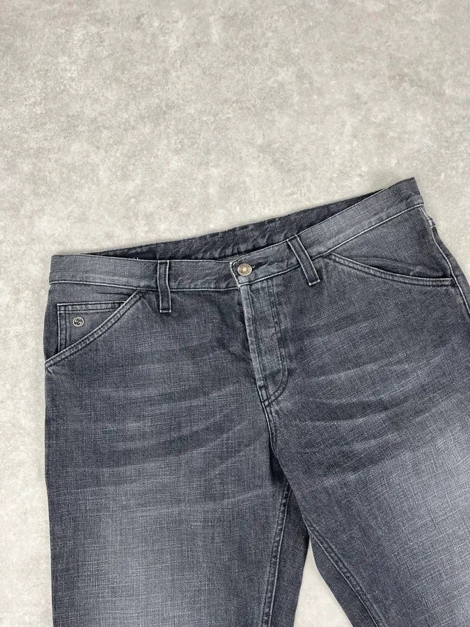 2010s Gucci Grey Denim Straight-Leg Jeans gtAFKeF 5