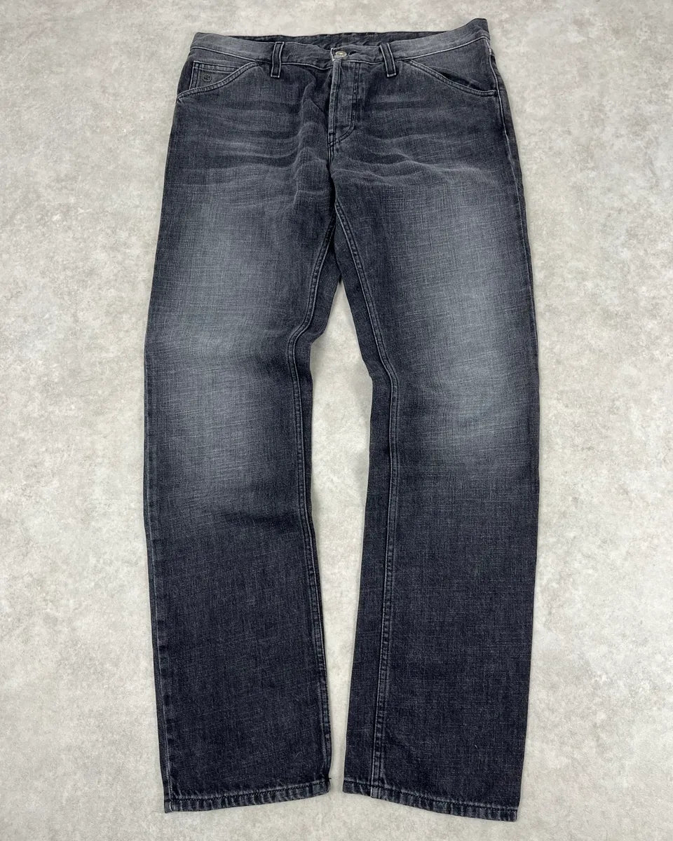 2010s Gucci Grey Denim Straight-Leg Jeans gtAFKeF 0