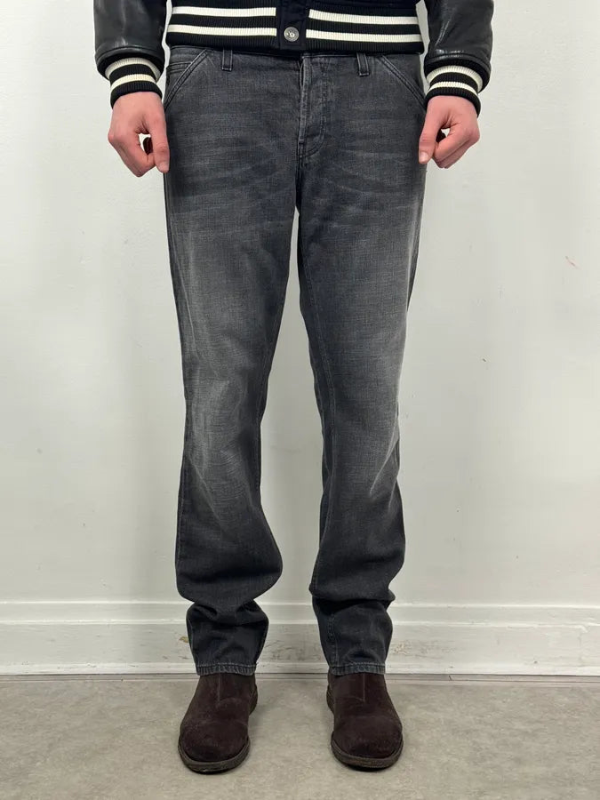 2010s Gucci Grey Denim Straight-Leg Jeans gtAFKeF 1