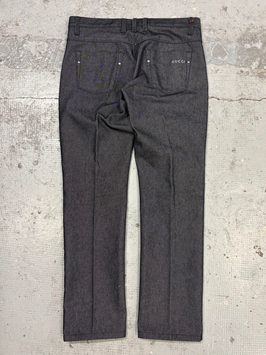 AW2009 Gucci Grey Denim Signature Jeans by Frida Giannini FdquvGy 5