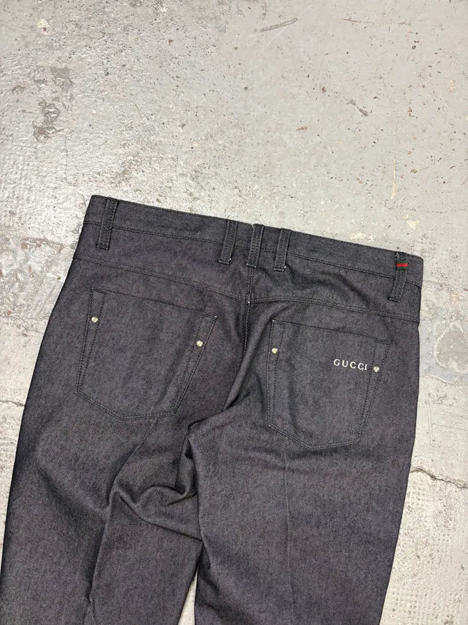 AW2009 Gucci Grey Denim Signature Jeans by Frida Giannini FdquvGy 6