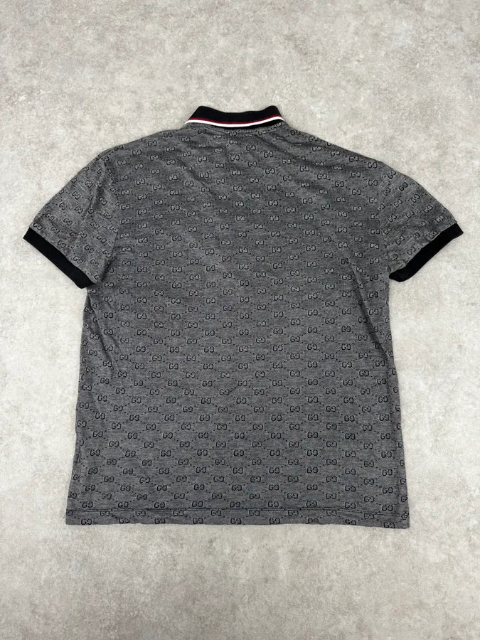 SS2007 Gucci Grey Monogram Polo Shirt by Frida Giannini yFnrHbm 3