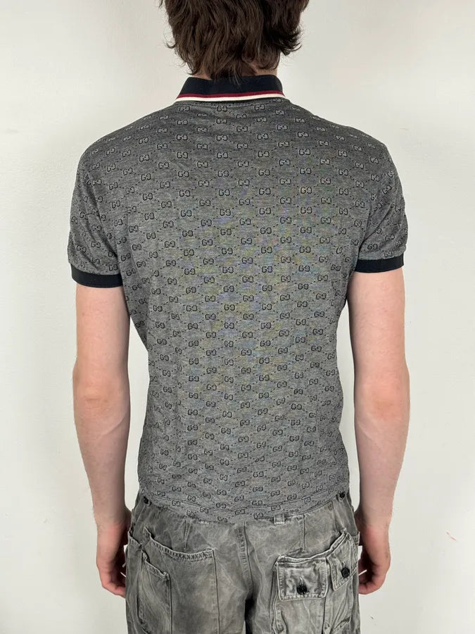 SS2007 Gucci Grey Monogram Polo Shirt by Frida Giannini yFnrHbm 2