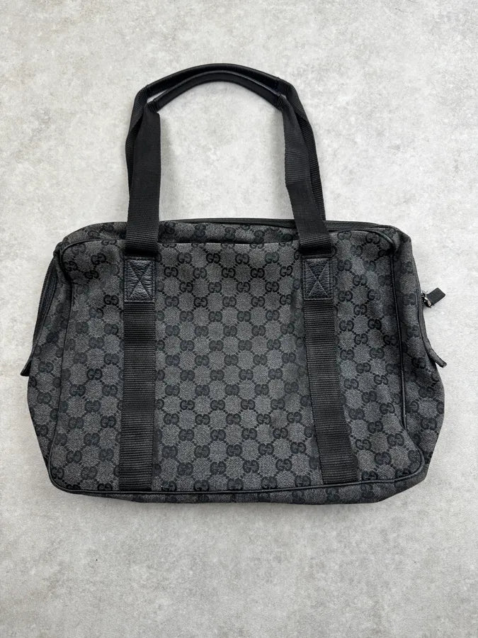 2000s Gucci Grey Monogram Canvas Handle Bag RUjZpig 1