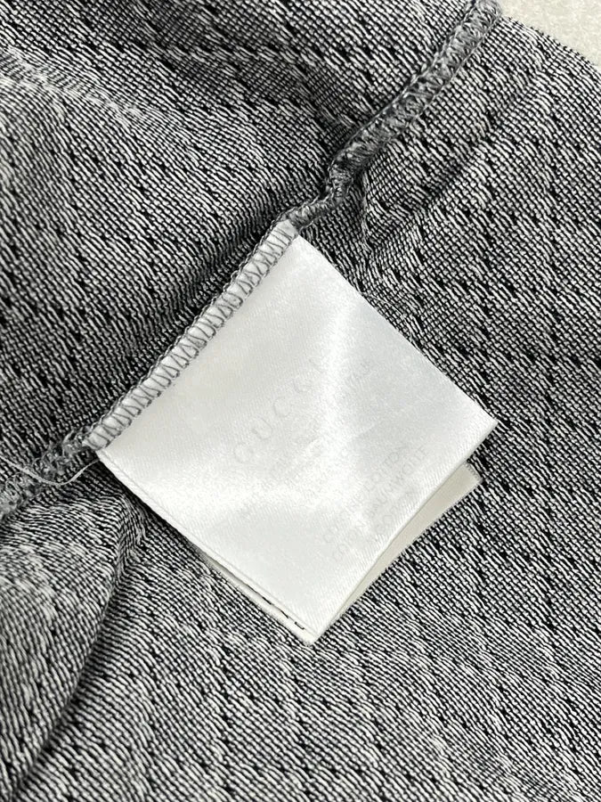 Gucci Grey Navy Jacquard Signature Polo T Shirt iDGCYAd 9