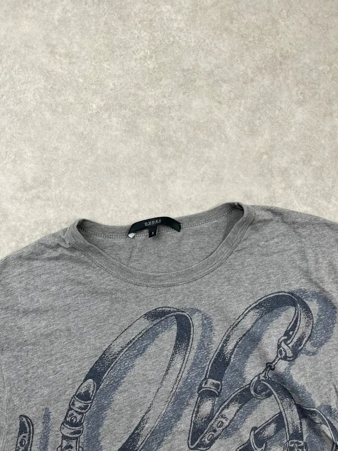 2010s Gucci Grey Propaganda Harness T-Shirt by Frida Giannini iljCztS 4