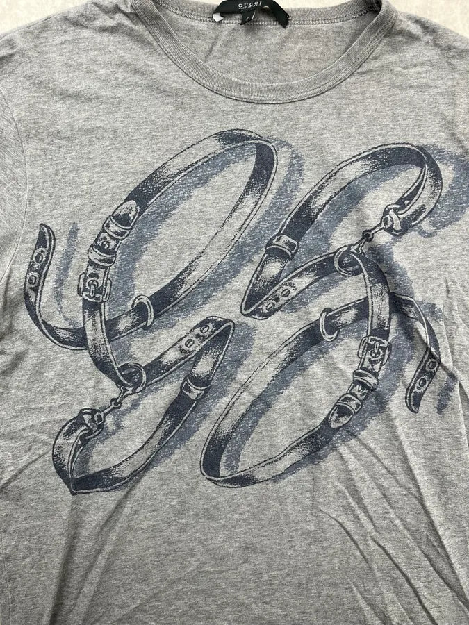 2010s Gucci Grey Propaganda Harness T-Shirt by Frida Giannini iljCztS 6