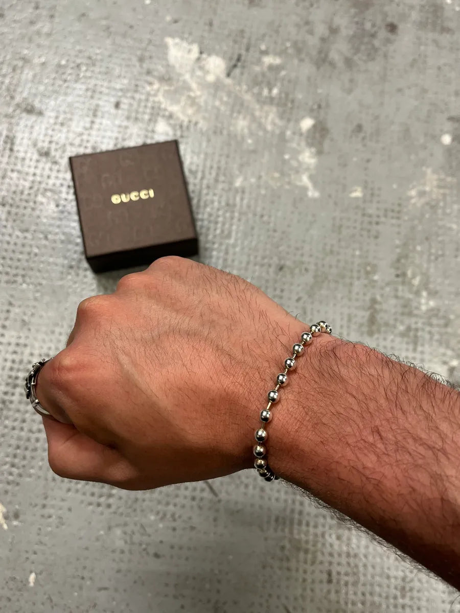 Gucci Grey Silver Bullet Chain Bracelet SGJBTVK 2
