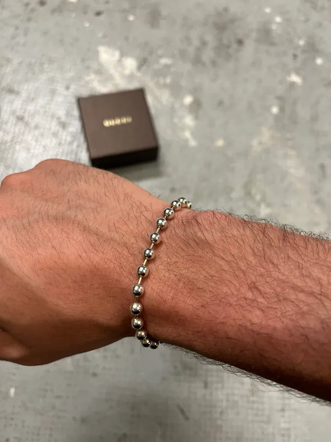 Gucci Grey Silver Bullet Chain Bracelet SGJBTVK 4