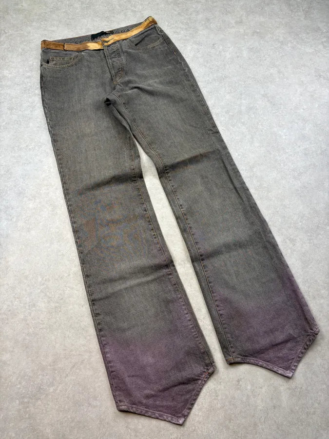 2000s Cavalli Grey Knight Gradiant Denim Jeans  SGJBTVK 4