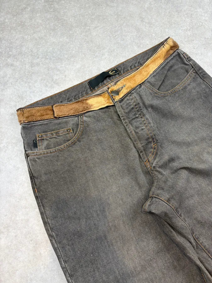 2000s Cavalli Grey Knight Gradiant Denim Jeans  SGJBTVK 5