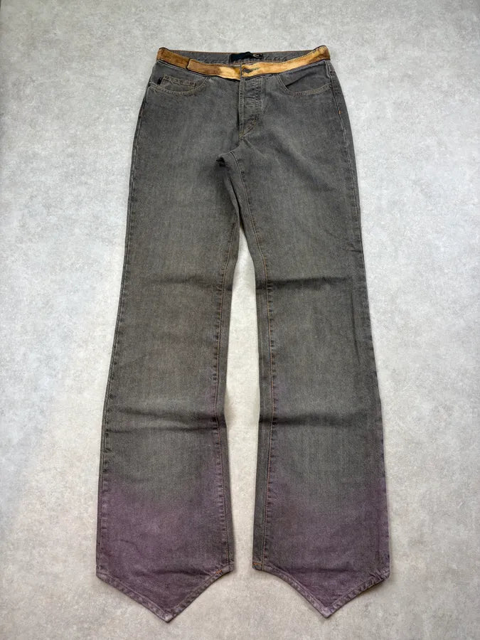 2000s Cavalli Grey Knight Gradiant Denim Jeans  SGJBTVK 0