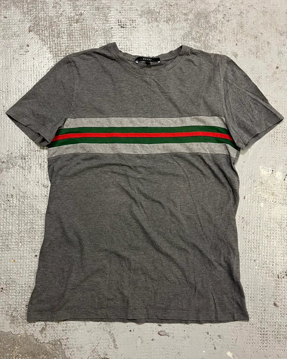 Gucci Grey Striped Signature T-Shirt dIjTjpE 1