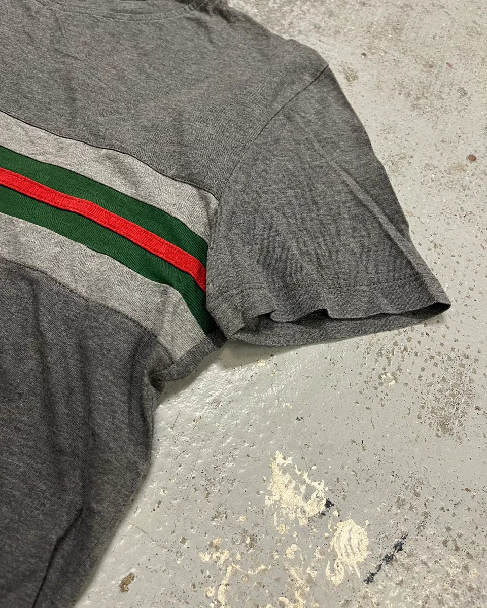 Gucci Grey Striped Signature T-Shirt dIjTjpE 5