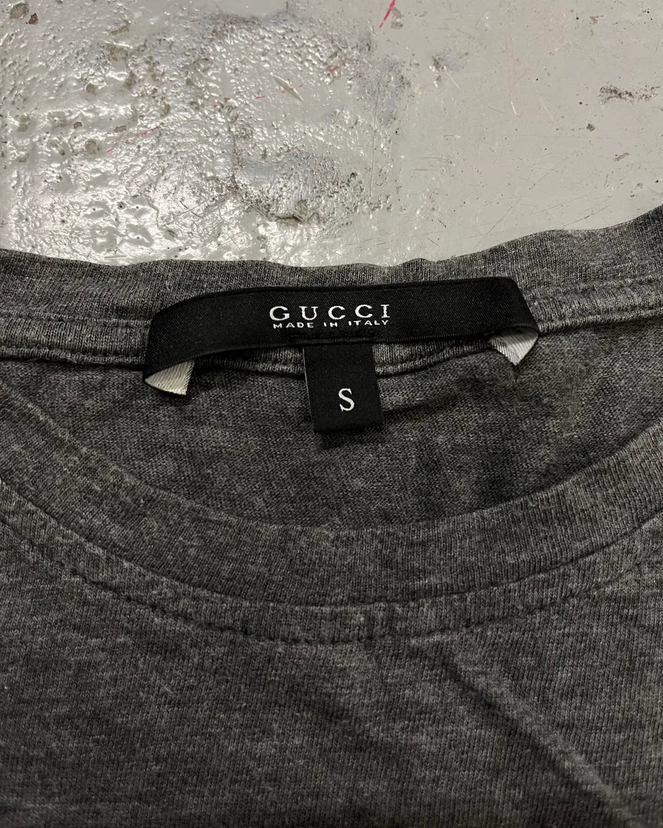 Gucci Grey Striped Signature T-Shirt dIjTjpE 8